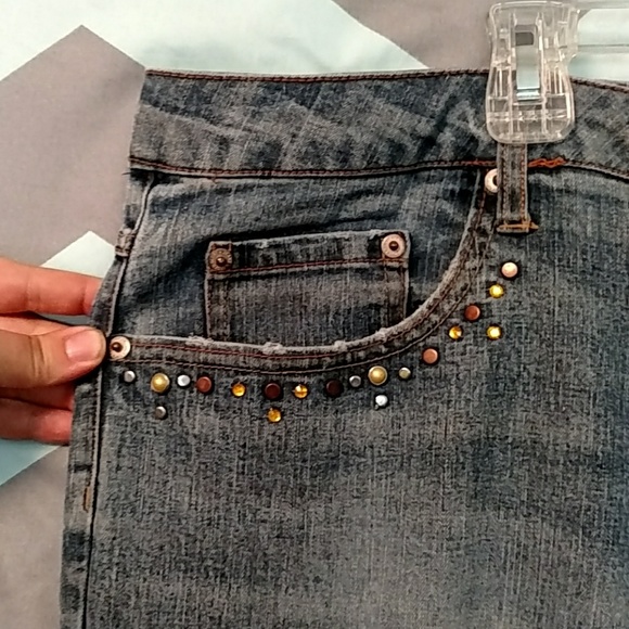 Faded Glory Denim - Ladies Plus Size 20 Studded Bling Stretch Jeans